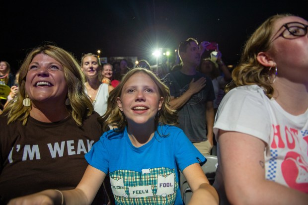 AJR performs at Musikfest's Wind Creek Steel Stage at PNC Plaza on Sunday, Aug. 9, 2026, in Bethlehem. AJR headlined the final day of the 43rd annual Musikfest. (Jonathan Broady/Special to The Morning Call)