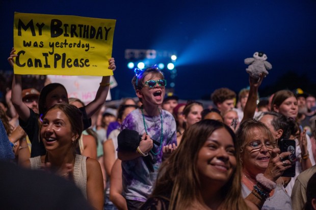 AJR performs at Musikfest's Wind Creek Steel Stage at PNC Plaza on Sunday, Aug. 9, 2026, in Bethlehem. AJR headlined the final day of the 43rd annual Musikfest. (Jonathan Broady/Special to The Morning Call)