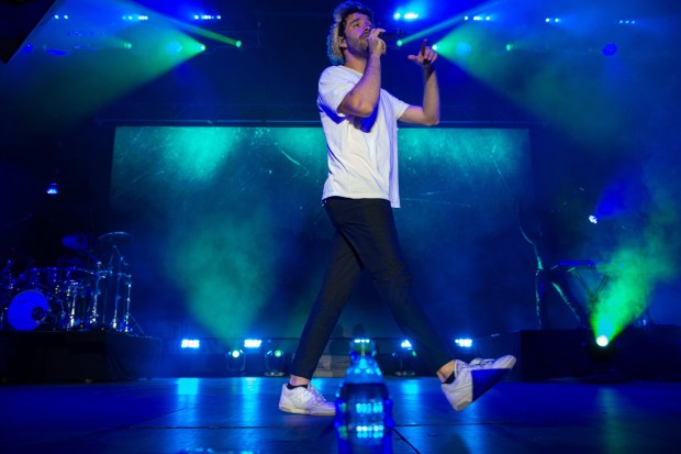 AJR performs at Musikfest's Wind Creek Steel Stage at PNC Plaza on Sunday, Aug. 9, 2026, in Bethlehem. AJR headlined the final day of the 43rd annual Musikfest. (Jonathan Broady/Special to The Morning Call)