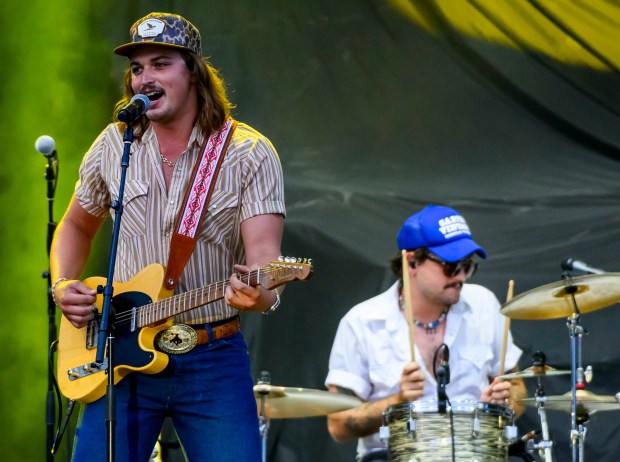 Chandler Walters opens for Bailey Zimmerman on Thursday, Aug. 6, 2026, on Musikfest's Wind Creek Steel Stage at PNC Plaza in Bethlehem. Musikfest runs through Aug. 9. (April Gamiz/The Morning Call)