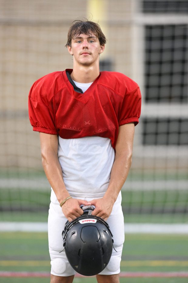 Freedom's Michael Stofanak stands for a picture Monday, Aug. 17, 2026, during football practice in Bethlehem. Freedom is coming off a tough season by their standards. The Patriots were 5-6 last season, but are optimistic about staging a turnaround. (Monica Cabrera/The Morning Call)