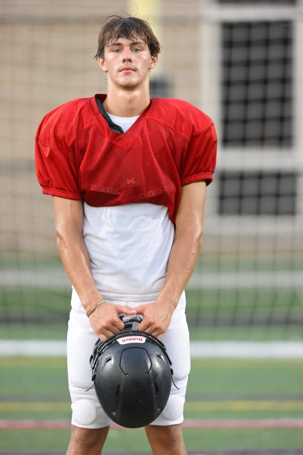Freedom's Michael Stofanak stands for a picture Monday, Aug. 17, 2026, during football practice in Bethlehem. Freedom is coming off a tough season by their standards. The Patriots were 5-6 last season, but are optimistic about staging a turnaround. (Monica Cabrera/The Morning Call)