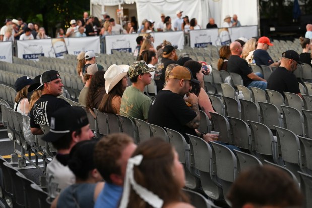 Festival goers watch Kassi Ashton open for Parker McCollum during Musikfest on Friday, Aug. 7, 2026, on the Wind Creek Steel Stage at PNC Plaza in Bethlehem. (Jon Chiu/The Morning Call)