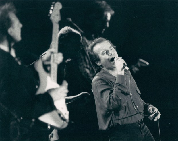 Little River Band's, Glenn Shorrock sings a tune Tue. Aug. 20, 1991, during a performance at Kunstplatz, during Musikfest in Bethlehem. (Dan DeLong/The Morning Call)