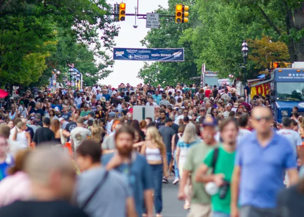 People enjoy Musikfest on Saturday, August, 1, 2026, in Bethlehem. The annual festival runs through Aug. 9. (Jonathan Broady/Special to The Morning Call)