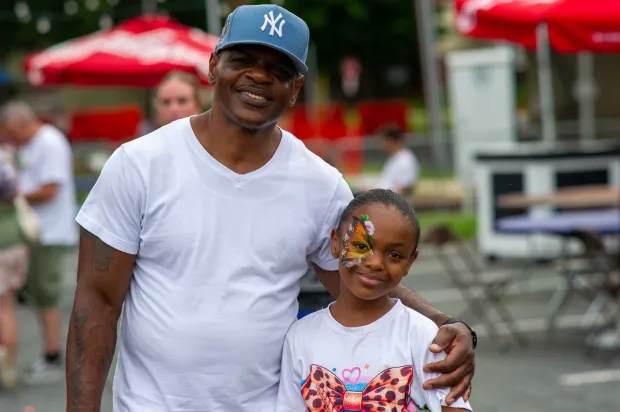 Festivalgoers enjoy food, music, and the atmosphere as they gather ahead of the evening's headlining performance during Musikfest on Sunday, Aug. 2, 2026, in Bethlehem. The annual festival runs through Aug. 9. (Jonathan Broady/Special to The Morning Call)
