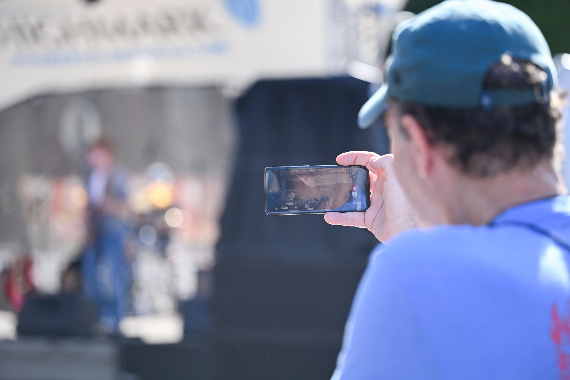 Muskiest staff member Ken Lamotta of Philadelphia records The Swell's performance at Musikfest Tuesday, Aug. 4, 2026, at the SteelStacks in Bethlehem. (Jon Chiu/The Morning Call)