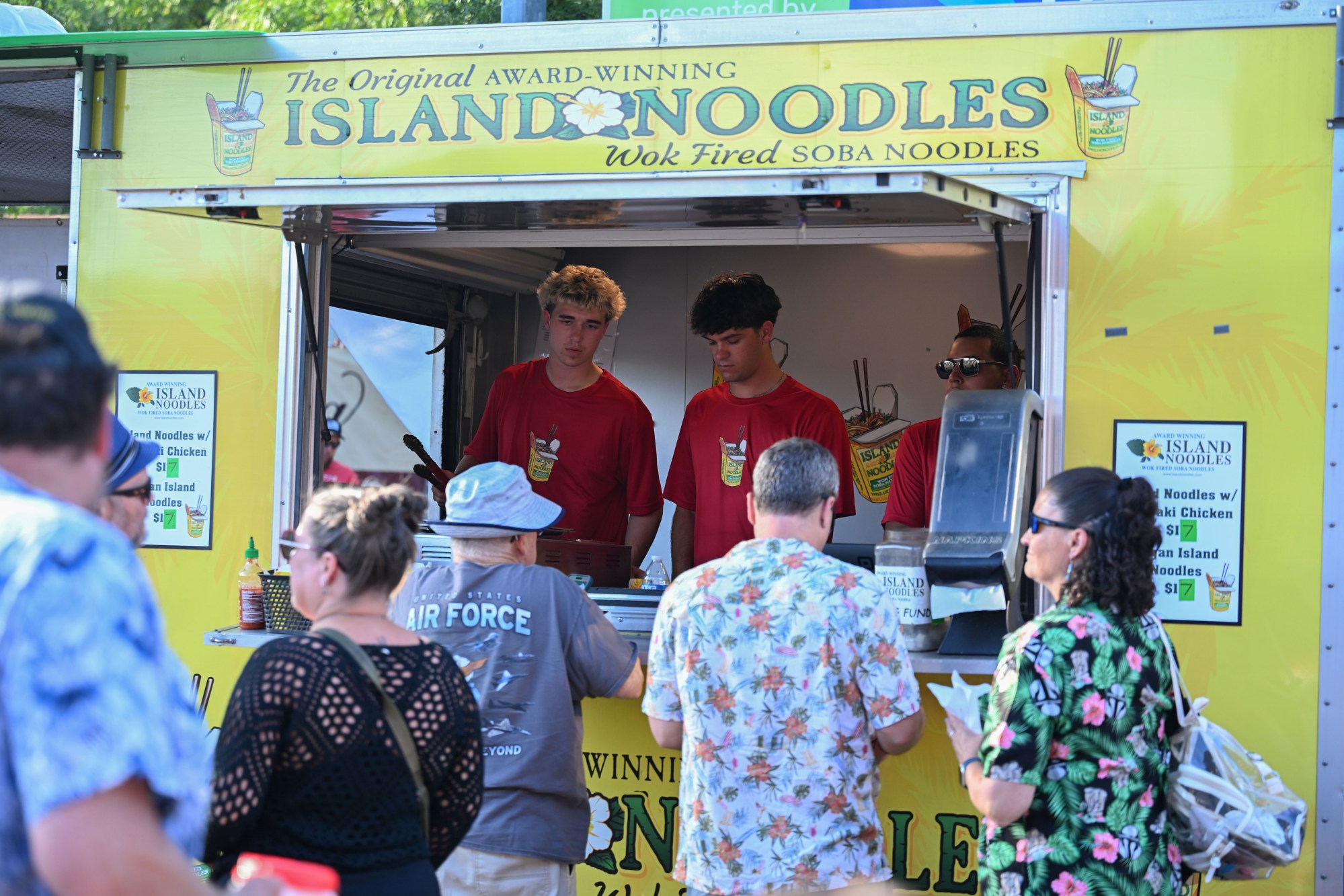 Festivalgoers enjoy food, music, and the atmosphere as they gather ahead of the evening's headlining performance during Musikfest on Tuesday, Aug. 4, 2026, in Bethlehem. The annual festival runs through Aug. 9. (Jon Chiu/The Morning Call)
