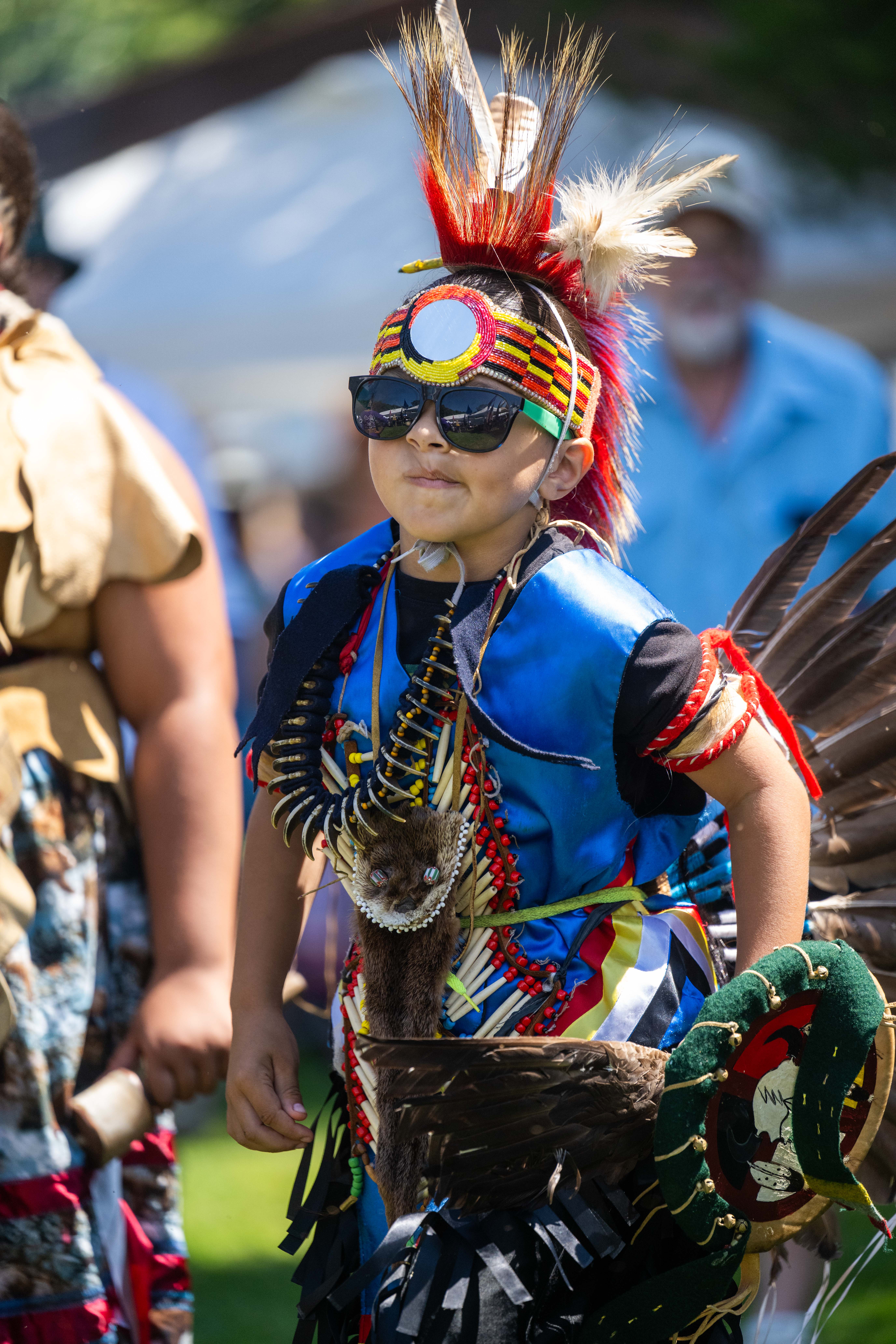 Native American dancers perform during a round of intertribal dances on Saturday, Aug. 15, 2026, during the 46th Annual Roasting Ears of Corn Festival hosted by the Museum of Indian Culture in Allentown. The event features Native American drumming, singing, dancing, food, artisans, cultural heritage activities and more.The event runs through Sunday - 10 am - 6 pm. (Jonathan Broady/Special to The Morning Call)