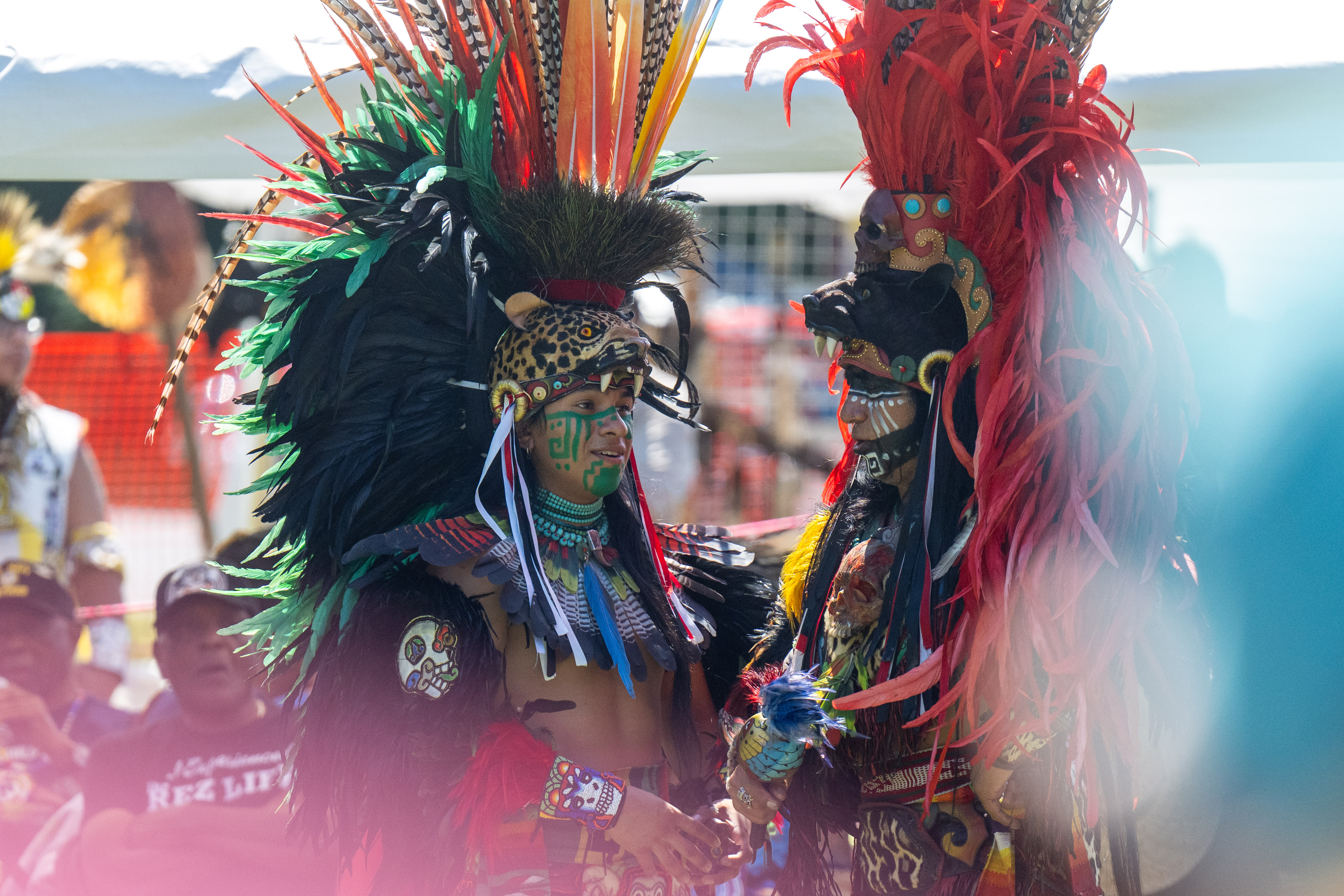 The Salinas Family of Mexico City demonstrates Aztec Dancing Saturday, Aug. 15, 2026, during the The 46th Annual Roasting Ears of Corn Festival Honoring Tradition Event hosted by the Museum of Indian Culture in Allentown. The event features Native American drumming, singing, dancing, food, artisans, cultural heritage activities and more. (Jonathan Broady/Special to The Morning Call)