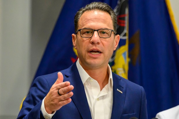 Gov. Josh Shapiro used the occasion of the deaths to stress vaccinations, but it turns out that an infant died and would not have been old enough to be vaccinated. Nothing is known about the seconnd death. (April Gamiz/The Morning Call)