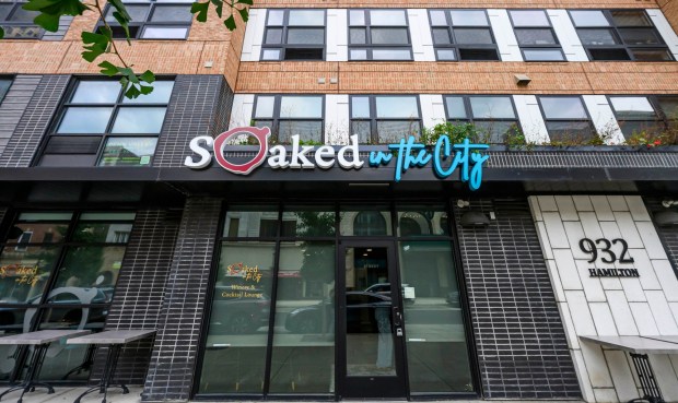 The new Soaked in the City winery Tuesday, Aug. 11, 2026, in Allentown. The winery, which is a sister location to Soaked Winery in Lehigh Township, held its grand opening Aug. 13. (April Gamiz/The Morning Call)