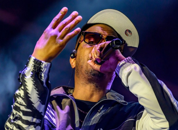 Rapper T.I. with special guest DaBaby performs on Wednesday, Aug. 5, 2026, on Musikfest's Wind Creek Steel Stage at PNC Plaza in Bethlehem. Musikfest runs through Aug. 9. (April Gamiz/The Morning Call)