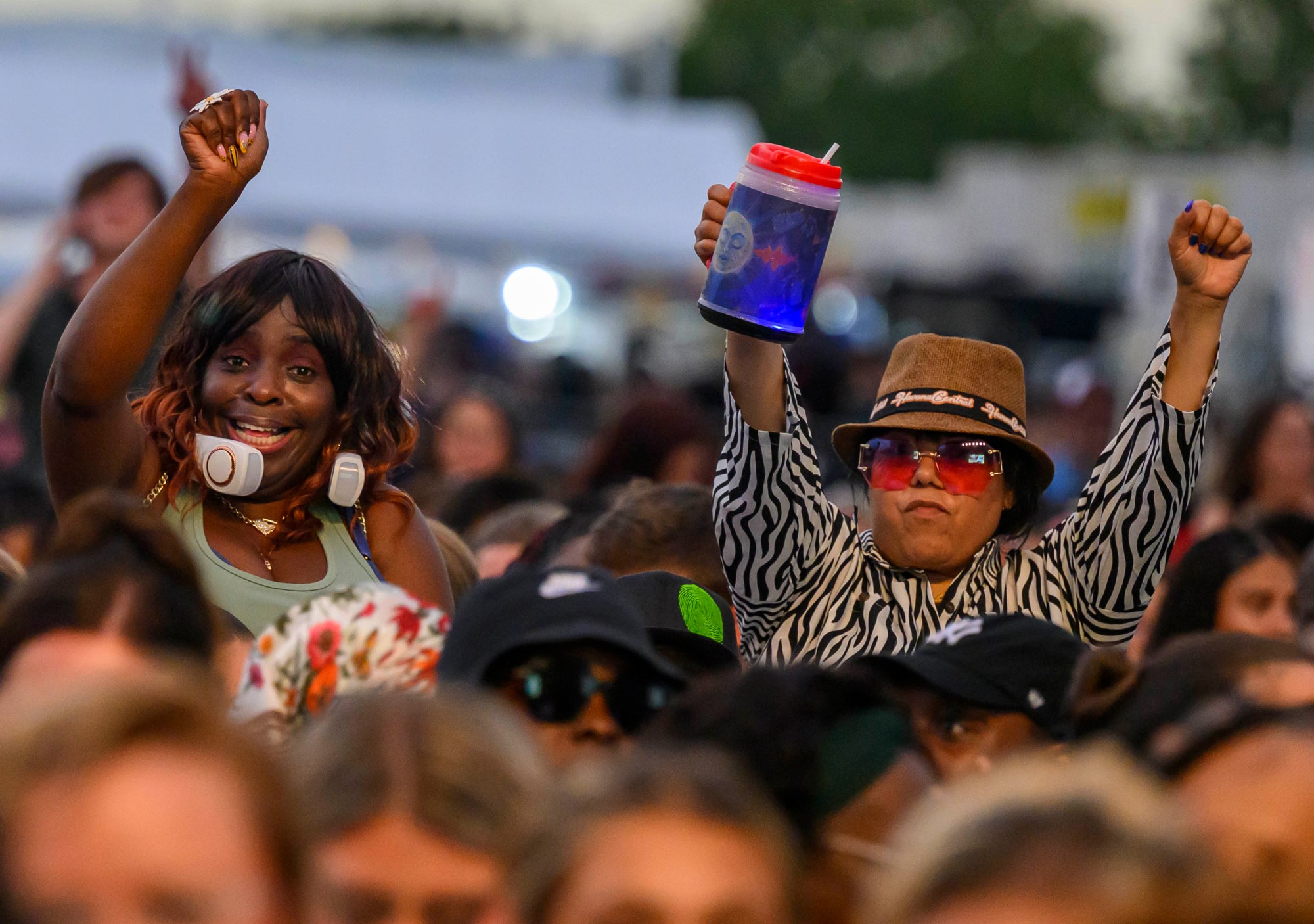 Fans react as special guest DaBaby performs with T.I. on Wednesday, Aug. 5, 2026, on Musikfest's Wind Creek Steel Stage at PNC Plaza in Bethlehem. Musikfest runs through Aug. 9. (April Gamiz/The Morning Call)