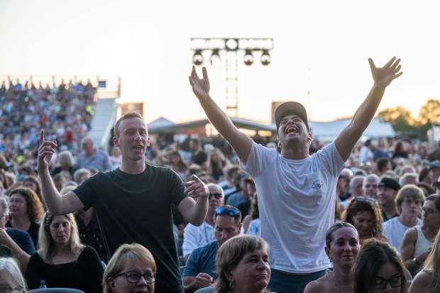 Train performs at MusikFest's Wind Creek Steel Stage at PNC Plaza, Monday, Aug. 3, 2026, in Bethlehem. The annual festival runs through Aug. 9. (Jonathan Broady/Special to The Morning Call)