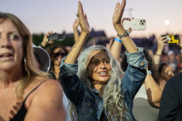 Train performs at MusikFest's Wind Creek Steel Stage at PNC Plaza, Monday, Aug. 3, 2026, in Bethlehem. The annual festival runs through Aug. 9. (Jonathan Broady/Special to The Morning Call)