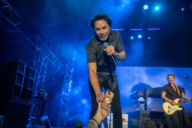 Train performs at MusikFest's Wind Creek Steel Stage at PNC Plaza, Monday, Aug. 3, 2026, in Bethlehem. The annual festival runs through Aug. 9. (Jonathan Broady/Special to The Morning Call)