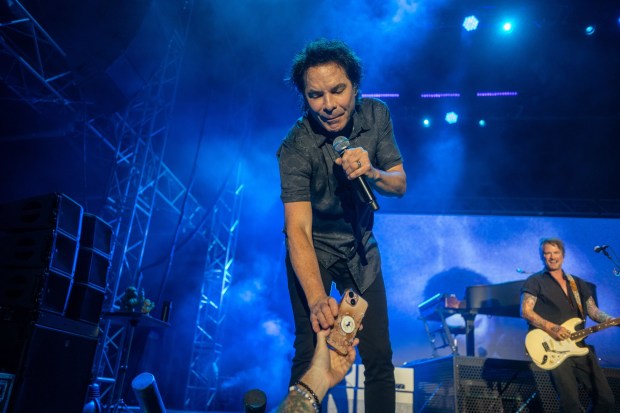 Train performs at MusikFest's Wind Creek Steel Stage at PNC Plaza, Monday, Aug. 3, 2026, in Bethlehem. The annual festival runs through Aug. 9. (Jonathan Broady/Special to The Morning Call)