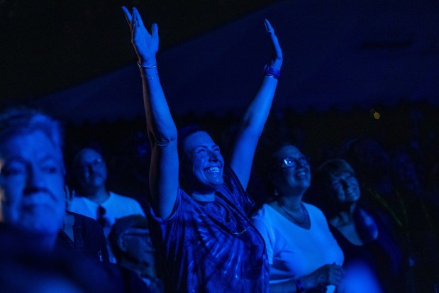 Train performs at MusikFest's Wind Creek Steel Stage at PNC Plaza, Monday, Aug. 3, 2026, in Bethlehem. The annual festival runs through Aug. 9. (Jonathan Broady/Special to The Morning Call)