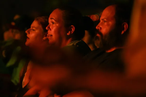 Festivalgoers watch Weird Al Yankovic headline a Musikfest show Tuesday, Aug. 4, 2026, on the Wind Creek Steel Stage at PNC Plaza in Bethlehem. (Jon Chiu/The Morning Call)