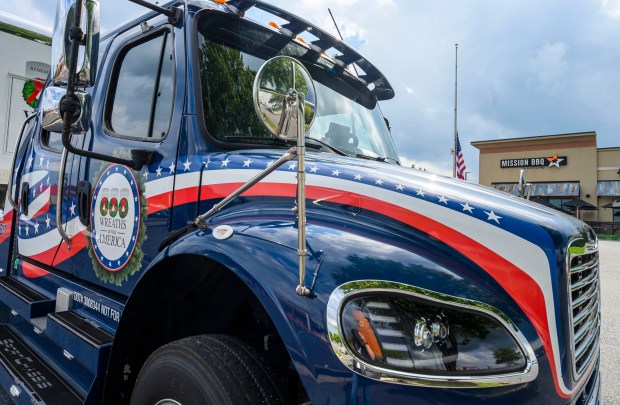 Wreaths Across America's Mobile Education Exhibit is open to the public Thursday, Aug. 27, 2026, to honor veterans and supporters at Mission BBQ in Whitehall Township. During August and Early September, the exhibit is traveling around the state to honor service members and educate the local community. It will be at Mission BBQ again 11 a.m. to 54 p.m. Aug. 28; at Nam Knights Vet Fest in Northampton 10 a.m. to 5 p.m. Aug. 29; St. Luke's-West End in Allentown 9 a.m. to 4 p.m. Aug. 31, and at Miller-Keystone Blood Center in Bethlehem noon to 6 p.m. Sept. 1. (April Gamiz/The Morning Call)