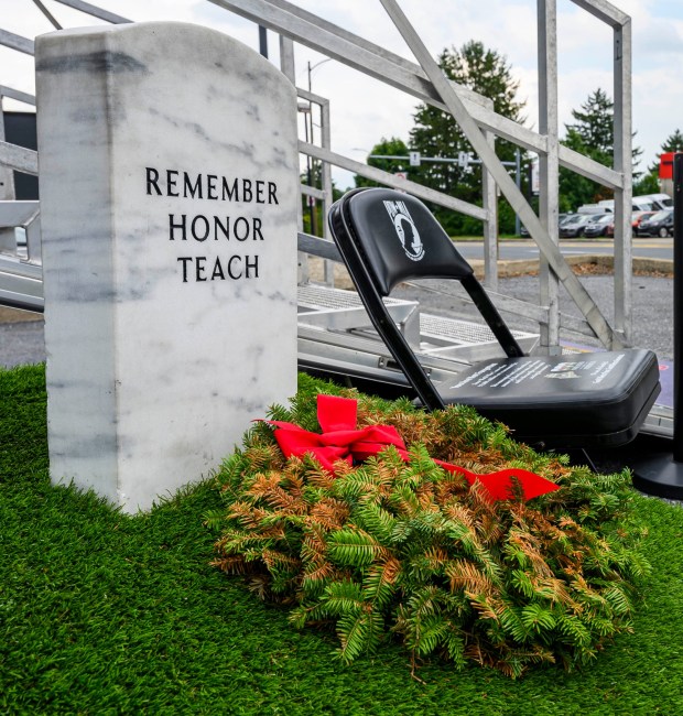 Wreaths Across America's Mobile Education Exhibit is open to the public Thursday, Aug. 27, 2026, to honor veterans and supporters at Mission BBQ in Whitehall Township. During August and Early September, the exhibit is traveling around the state to honor service members and educate the local community. It will be at Mission BBQ again 11 a.m. to 54 p.m. Aug. 28; at Nam Knights Vet Fest in Northampton 10 a.m. to 5 p.m. Aug. 29; St. Luke's-West End in Allentown 9 a.m. to 4 p.m. Aug. 31, and at Miller-Keystone Blood Center in Bethlehem noon to 6 p.m. Sept. 1. (April Gamiz/The Morning Call)