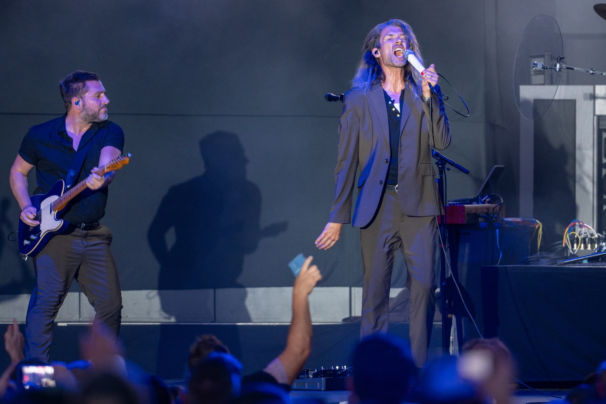 Taking Back Sunday performs at MusikFest's Wind Creek Steel Stage at PNC Plaza, Monday, Aug. 8, 2026, in Bethlehem. The annual festival runs through Aug. 9. (Jonathan Broady/Special to The Morning Call)