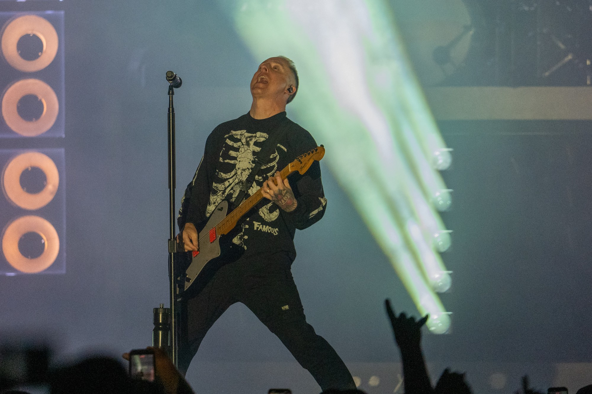 Yellowcard performs at MusikFest's Wind Creek Steel Stage at PNC Plaza, Monday, Aug. 8, 2026, in Bethlehem. The annual festival runs through Aug. 9. (Jonathan Broady/Special to The Morning Call)