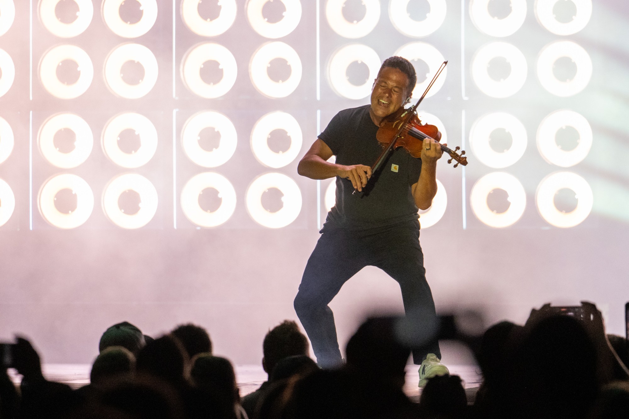 Yellowcard performs at MusikFest's Wind Creek Steel Stage at PNC Plaza, Monday, Aug. 8, 2026, in Bethlehem. The annual festival runs through Aug. 9. (Jonathan Broady/Special to The Morning Call)