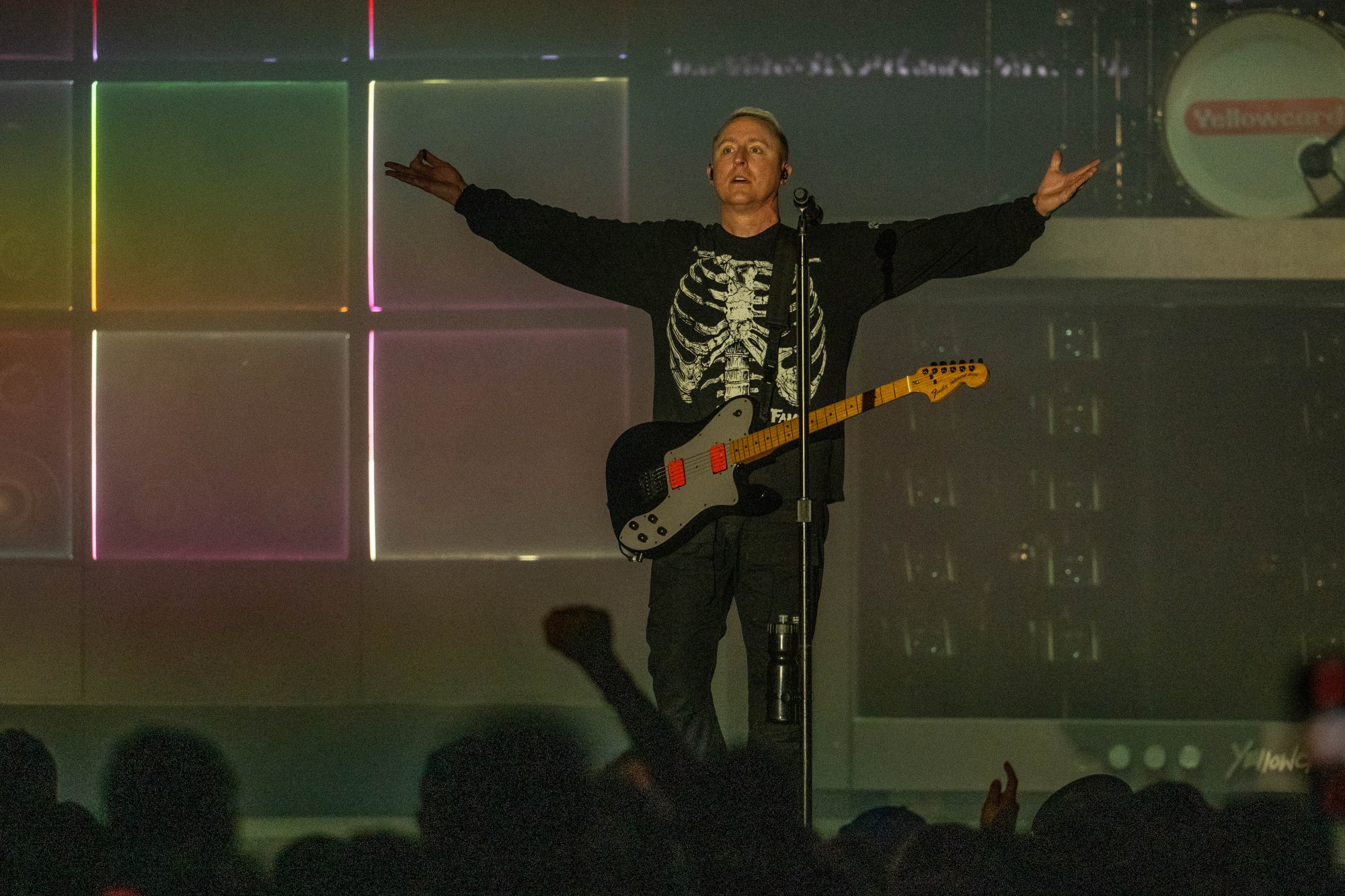 Yellowcard performs at MusikFest's Wind Creek Steel Stage at PNC Plaza, Monday, Aug. 8, 2026, in Bethlehem. The annual festival runs through Aug. 9. (Jonathan Broady/Special to The Morning Call)