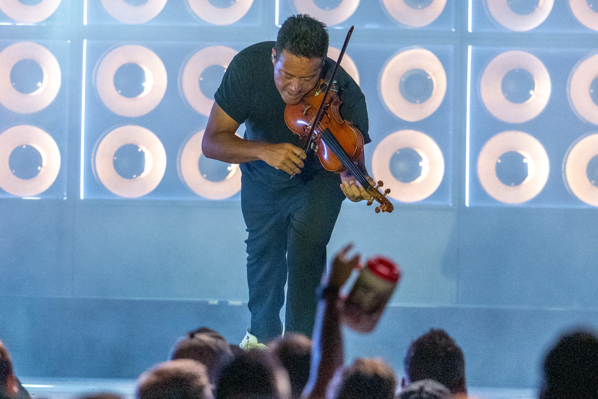 Yellowcard performs at MusikFest's Wind Creek Steel Stage at PNC Plaza, Monday, Aug. 8, 2026, in Bethlehem. The annual festival runs through Aug. 9. (Jonathan Broady/Special to The Morning Call)