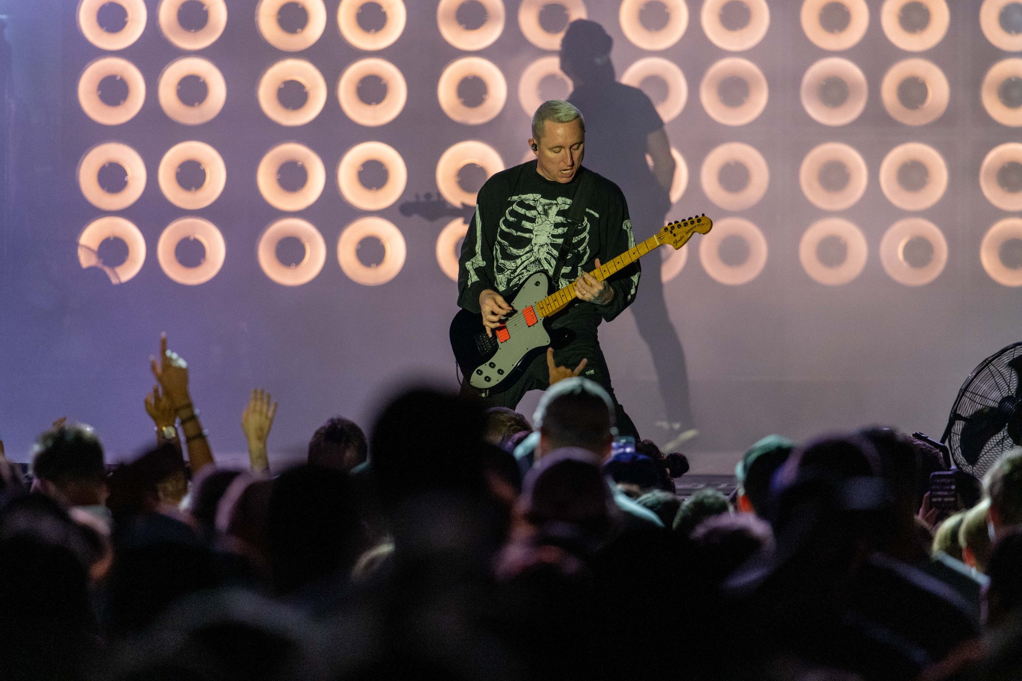 Yellowcard performs at MusikFest's Wind Creek Steel Stage at PNC Plaza, Monday, Aug. 8, 2026, in Bethlehem. The annual festival runs through Aug. 9. (Jonathan Broady/Special to The Morning Call)