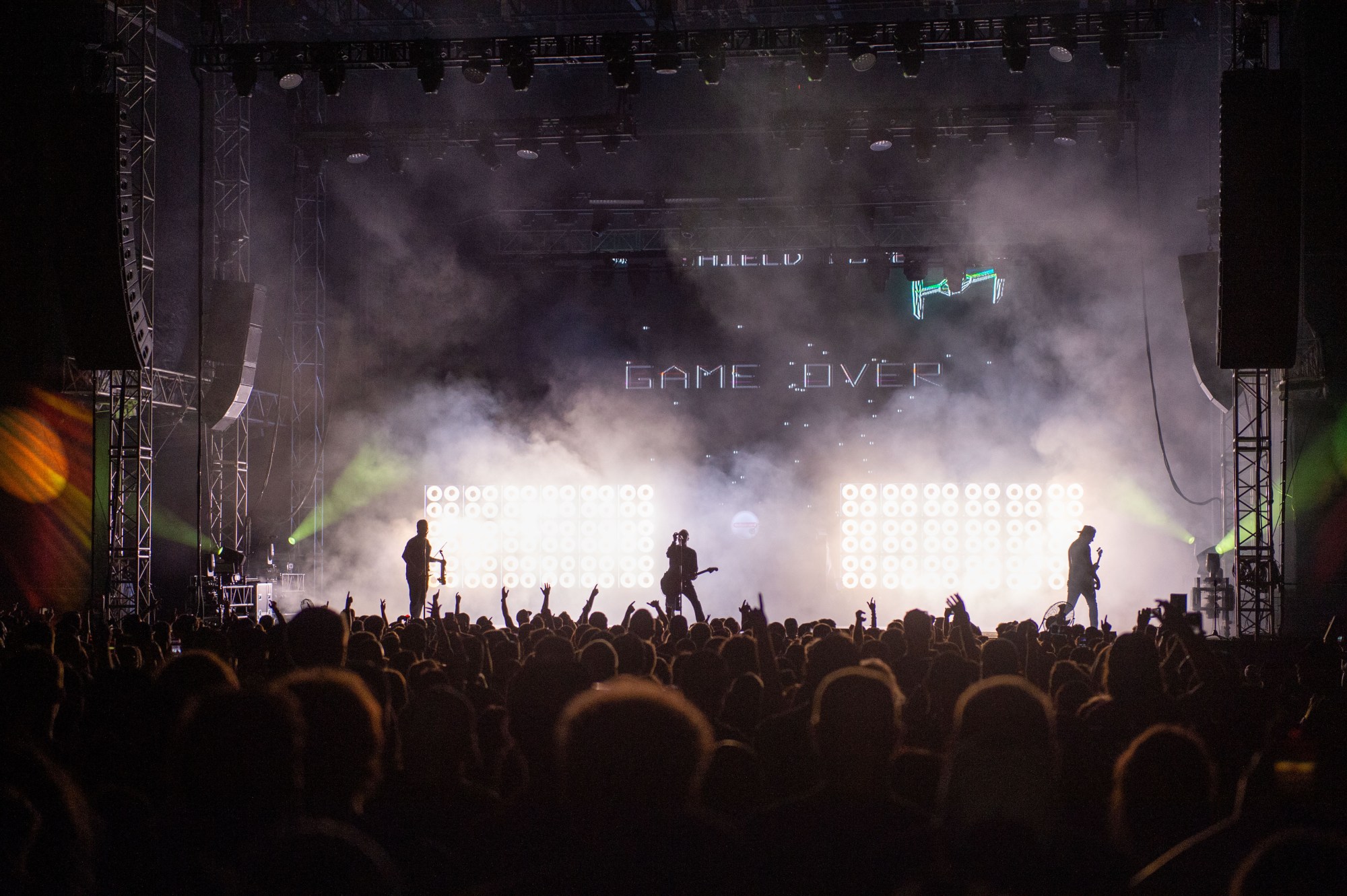 Yellowcard performs at MusikFest's Wind Creek Steel Stage at PNC Plaza, Monday, Aug. 8, 2026, in Bethlehem. The annual festival runs through Aug. 9. (Jonathan Broady/Special to The Morning Call)