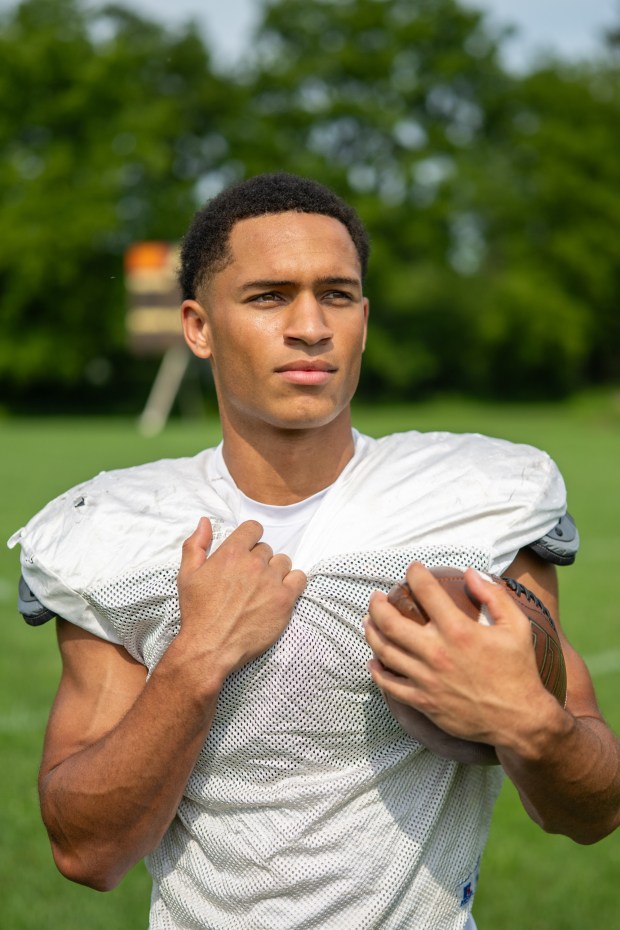 Bethlehem Catholic's Carter Vassa on Friday, Aug. 14, 2026, during Bethlehem Catholic high school football practice in Bethlehem (Jonathan Broady/Special to The Morning Call)