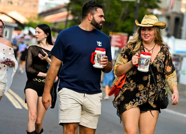 People enjoy Musikfest on Thursday, Aug. 6. 2026, in Bethlehem. The annual festival runs through Aug. 9. (April Gamiz/The Morning Call)