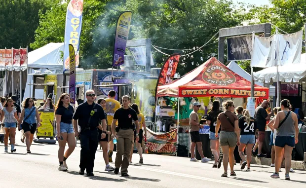 People enjoy Musikfest on Thursday, Aug. 6. 2026, in Bethlehem. The annual festival runs through Aug. 9. (April Gamiz/The Morning Call)