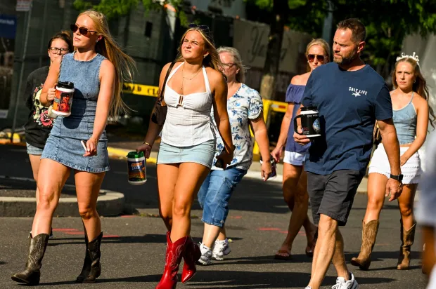 People enjoy Musikfest on Thursday, Aug. 6. 2026, in Bethlehem. The annual festival runs through Aug. 9. (April Gamiz/The Morning Call)