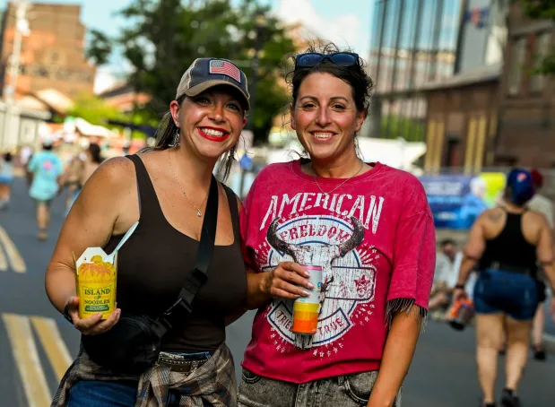 People enjoy Musikfest on Thursday, Aug. 6. 2026, in Bethlehem. The annual festival runs through Aug. 9. (April Gamiz/The Morning Call)