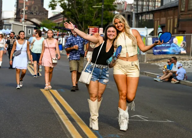 People enjoy Musikfest on Thursday, Aug. 6. 2026, in Bethlehem. The annual festival runs through Aug. 9. (April Gamiz/The Morning Call)