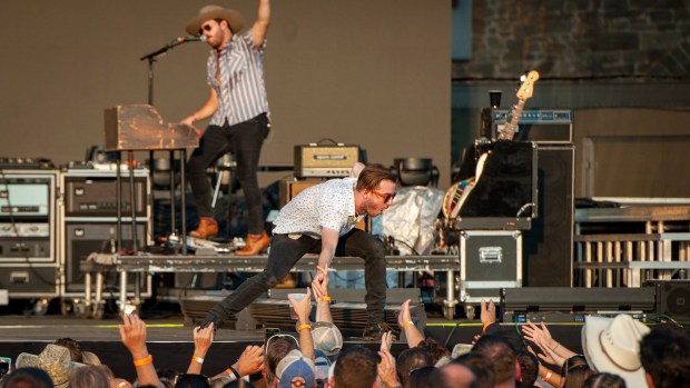 LANCO performs before country singer Dierks Bentley on Musikfest's main stage.//////// (Madeleine Cook / The Morning Call) mc-ent-musikfest-dierks-bentley-20180802