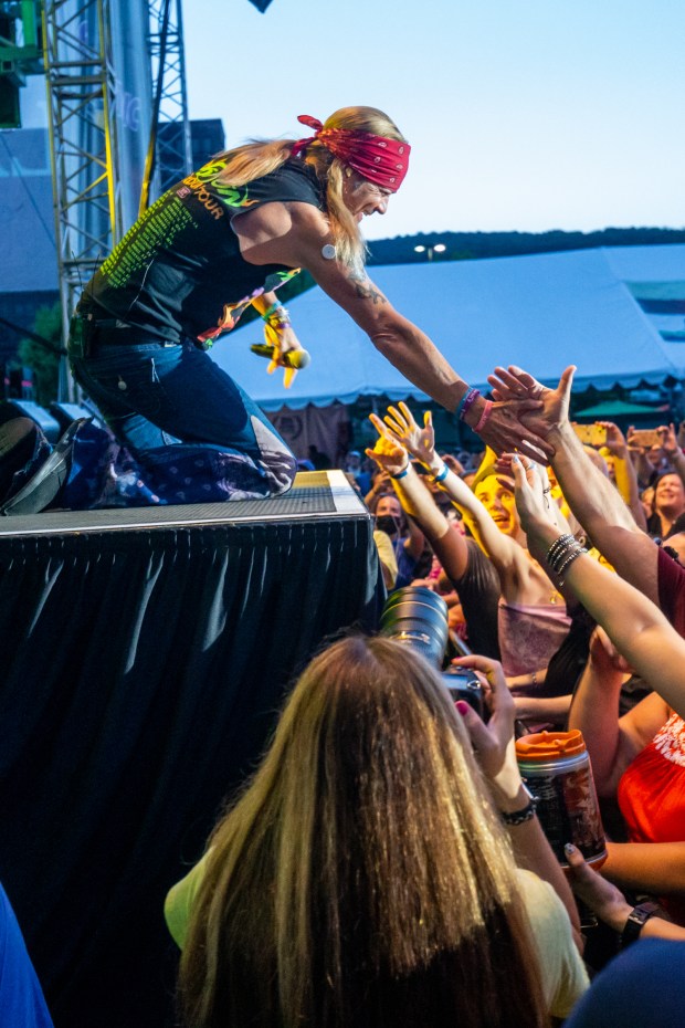 Poison performs Sunday Aug. 7, 2022 during Musikfest at the Wind Creek Steel Stage at PNC Plaza in Bethlehem.