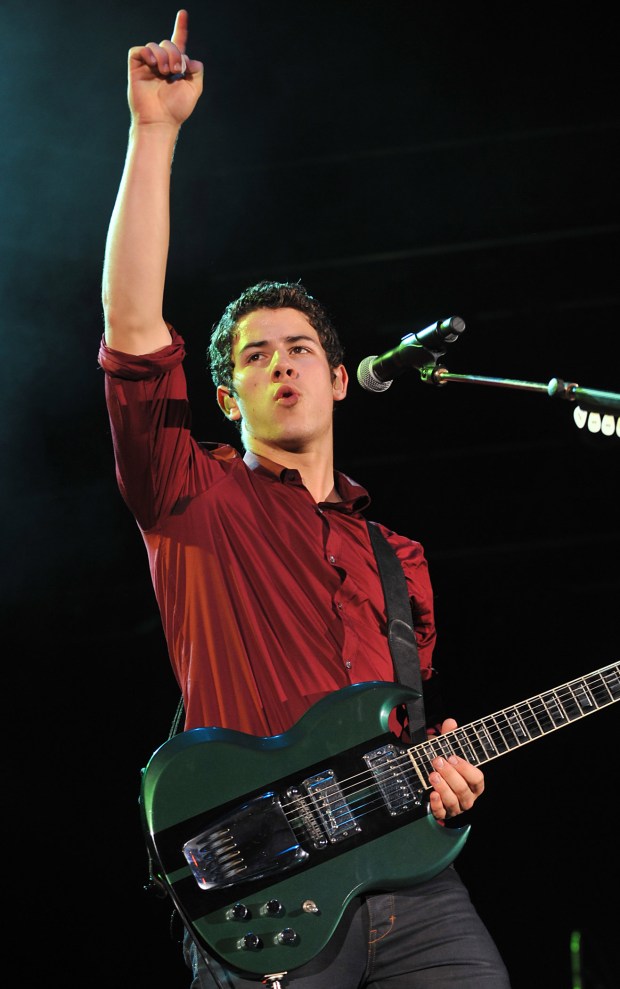 Nick Jonas performs at Sands Steel Stage, SteelStacks during Musikfest on Southside Bethlehem on Saturday August 13, 2011. ///// 081311 /// APRIL BARTHOLOMEW / THE MORNING CALL ///// //// ///// /// MC-MUSIKFEST-REVIEW-NICK-JONAS ***** Headline: Nick Jonas rocks until rain cuts party short ** MUSIKFEST 2011 (8/15/11) *****S