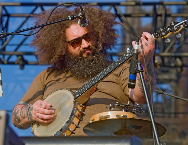 Jeremiah Tall performs at Musikfest's Steel Stage in Bethlehem on Wednesday, August 1, 2018. // (Harry Fisher / The Morning Call) mc-ent-musikfest-review-gary-clark-jr