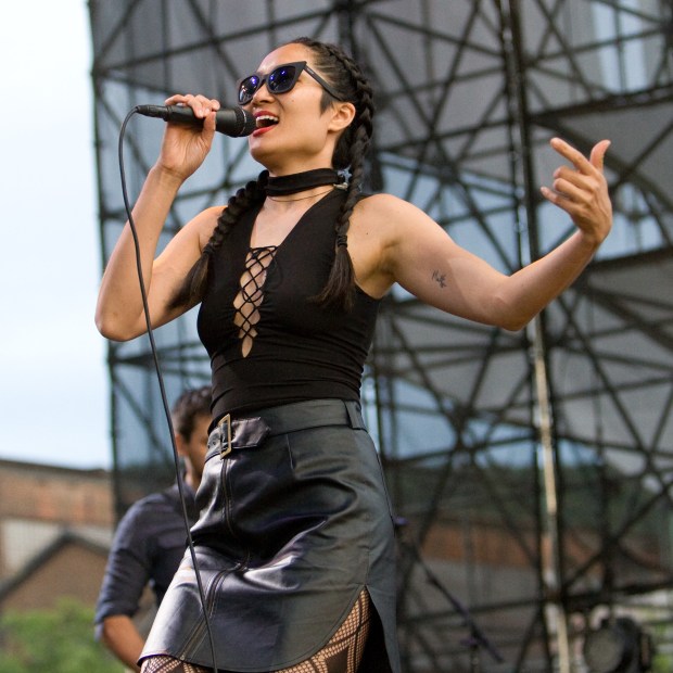 San Fermin plays the Sands Steel Stage at Musikfest in Bethlehem on Sunday August 6, 2017.Bethlehem: Sunday; August 6,2017 (Douglas Kilpatrick/Special to the Morning Call) mc-ent-review-musikfest-father-john-misty-20170801