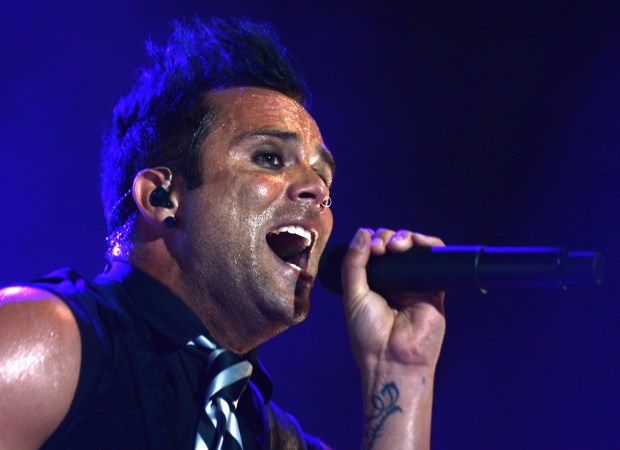 Skillet performs at the Sands Steel Stage at Musikfest on Sunday night. /// - BETHLEHEM - EMILY ROBSON / THE MORNING CALL - Taken Sunday, August 4, 2013.