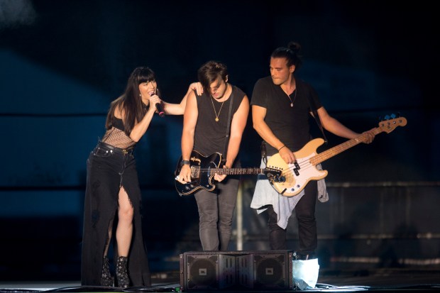 The Band Perry performs on the Sands Steel Stage at Musikfest on Friday, Aug. 11, 2017.// (Cameron Hart /THE MORNING CALL ) mc-ent-review-musikfest-band-perry-bethlehem-20170808 // Shot on August 11, 2017