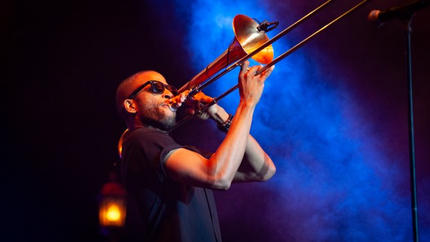 Trombone Shorty's Voodoo Threauxdown headlined for Musikfest on the South Side of Bethlehem at SteelStacks. The event featured Trombone Shorty and his band Orleans Avenue, along with Galactic, Preservation Hall Jazz Band, New Breed Brass Band, with special guests Cyril Neville & Walter "Wolfman" Washington.///// mc-ent-musikfest-review-trombone-shorty-20180731