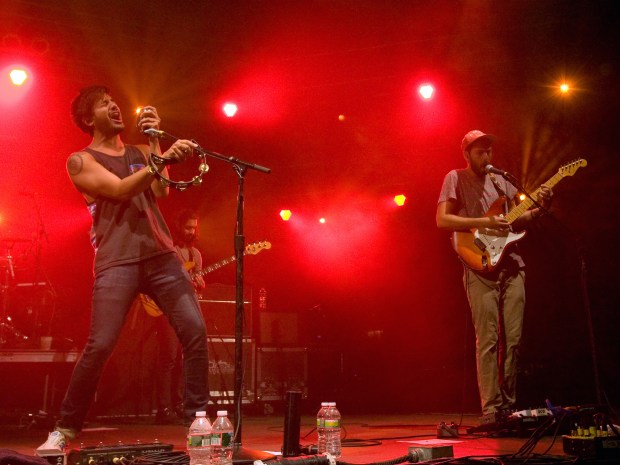 Young The Giant plays Musikfest's 2012 opening night at the Sands Steel Stage at the PNC Plaza on Friday night. ////Bethlehem: Friday; August 3, 2011 (Douglas Kilpatrick/Special to The Morning Call) mc-musikfest-review-young-the-giant