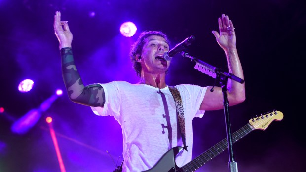 Gavin Rossdale of Bush performs on the Sands Steel Stage at Musikfest in Bethlehem Thursday night./// Editor's Note: NEWS - JOSEPH RESSLER / THE MORNING CALL - Shot 08/11/16