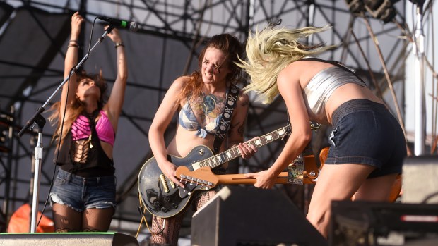 The Dead Deads perform an opening for Bush and Chevelle on the Sands Steel Stage at Musikfest in Bethlehem Thursday night./// Editor's Note: NEWS - JOSEPH RESSLER / THE MORNING CALL - Shot 08/11/16